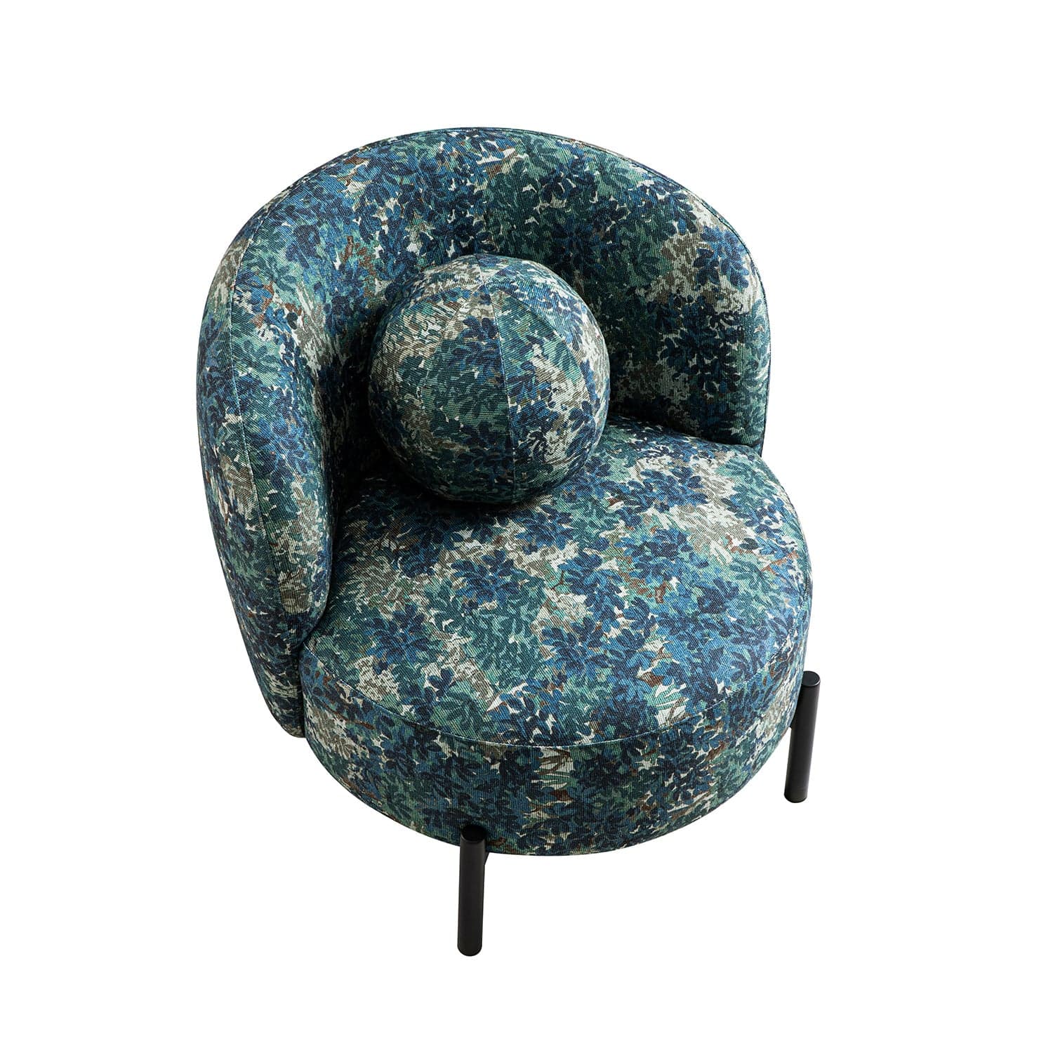 Amboise Armchair with Ball Cushion, Julien Linen Blend