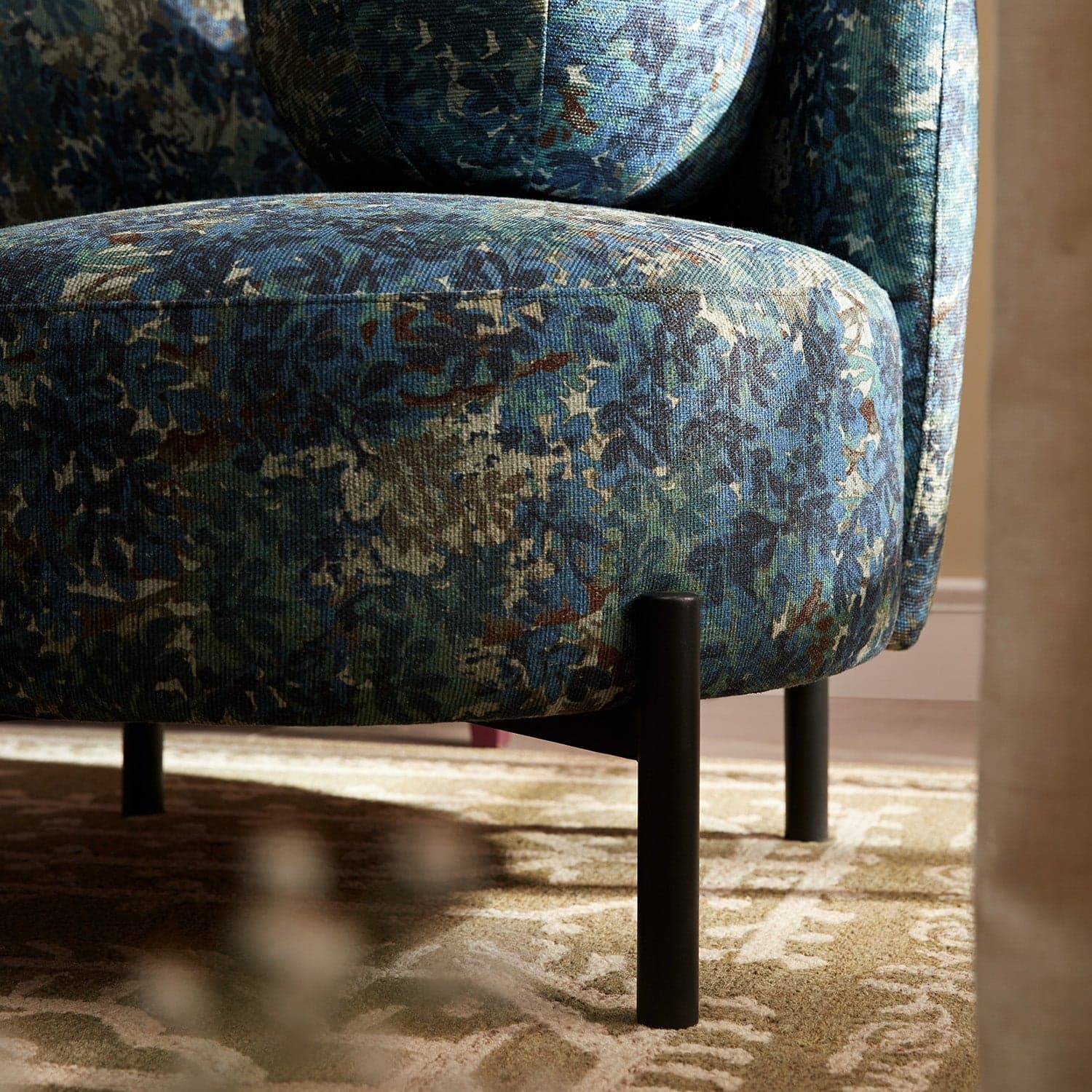 Amboise Armchair with Ball Cushion, Julien Linen Blend