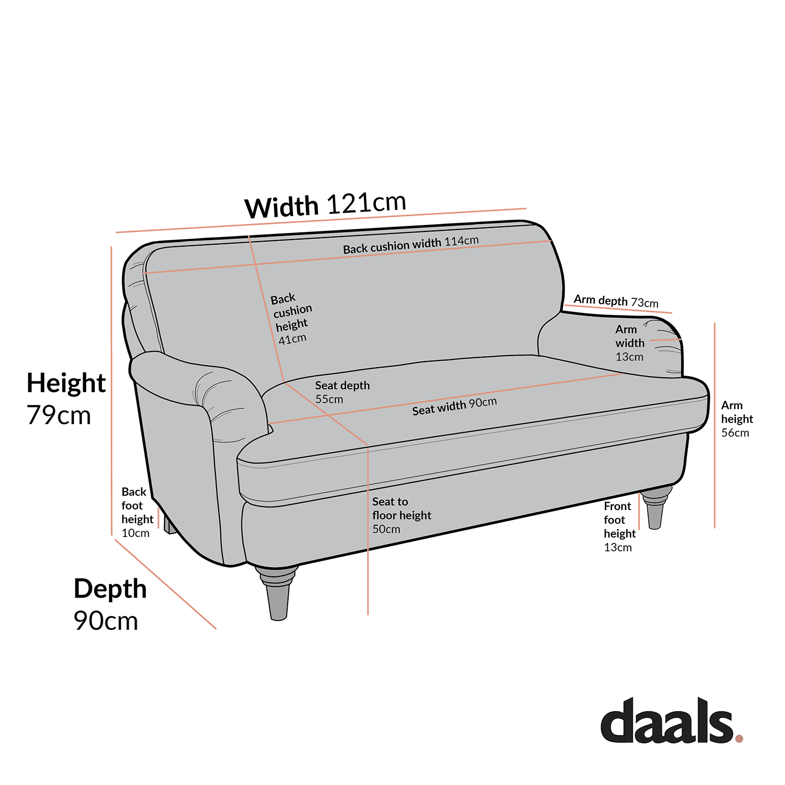 Daphnis Julien Patterned Linen Blend Sofa, Loveseat